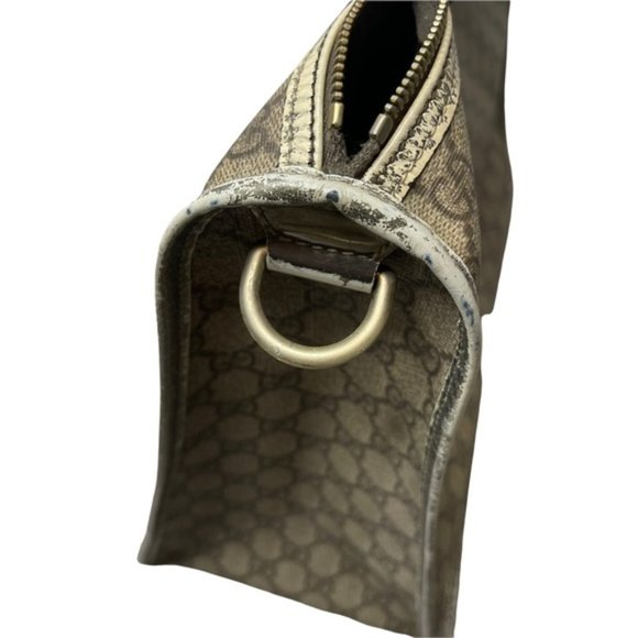 RARE! GUCCI GG Joy Supreme Portfolio Shoulder Bag Guccissima Coated Metallic - Picture 2 of 16